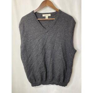 Pronto Uomo Men's Soft Merino Wool Sweater Vest Preppy Career Wear Fall Grandpa